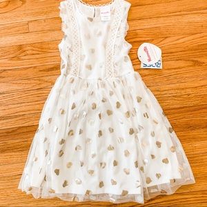 GIRLS GOLD STAR DRESS